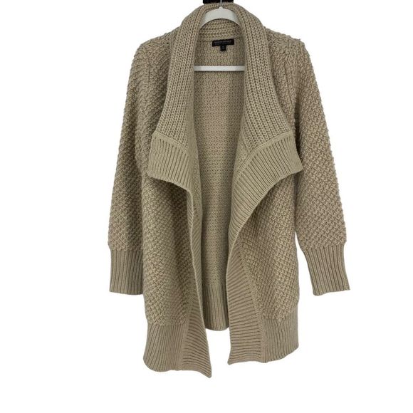 Banana Republic Carpet Stitching Chunky Knit Cardigan Wool Alpaca Italian Yarn - Picture 1 of 9
